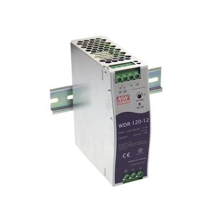 AC/DC Industrial DIN Rail Power Supply, Output 24VDC At 5A, Metal Case